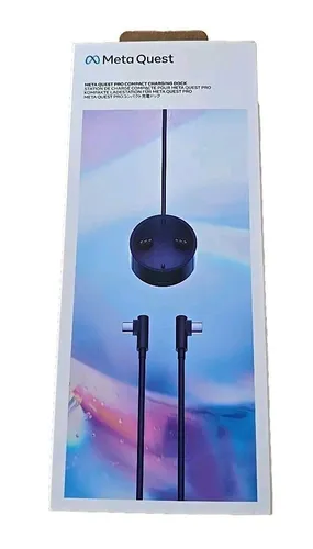 Kompakte Ladestation für Meta Quest Pro - Virtual Reality-Hardware & -Zubehör, 2-in-1-Ladestation für Meta Quest-Headsets und Controller, ideal für unterwegs mit universellem 45-W-Netzteil.