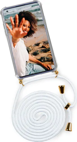 TWIST-Case + TWIST-Cord für OnePlus 8 - Marshmallow (Gold) - Stylisches Zubehör für das OnePlus 8: Die transparente Silikonhülle bietet 360 Grad Schutz und lässt sich vielseitig tragen. Ideal für Freizeit, Arbeit und Urlaub – perfekt für jeden Moment!