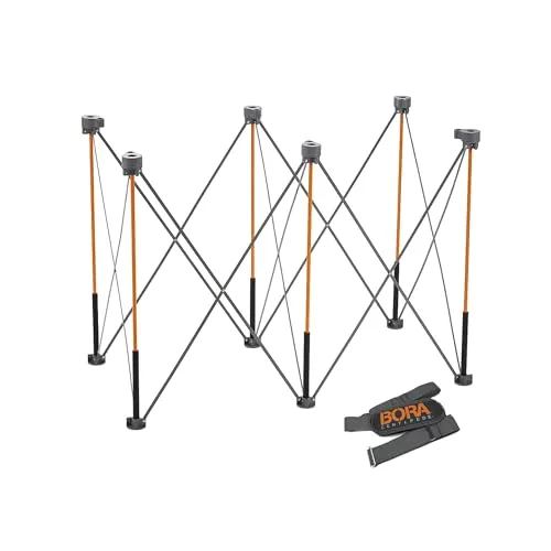 BORA Centipede CT6 - Tragbarer klappbarer Arbeitsständer - Werkbänke – Robuste und tragbare Werkbank mit 91,4 cm Arbeitshöhe, ideal für ergonomisches Arbeiten und schnelle Projekte, inklusive Tragegurt für einfachen Transport.