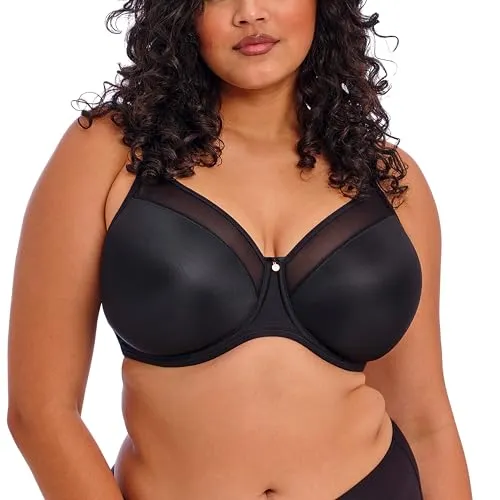 ELOMI Damen Plus Size Smooth Underwire Molded Bra - Funktionsunterwäsche mit AeroCool-Gewebe für kühlenden Komfort, herzförmigem Ausschnitt und abnehmbaren Multiway-Trägern für vielseitige Styling-Optionen.