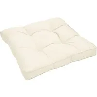 Beautissu Lounge Kissen Outdoor 60x60 cm Beige – Bequemes Sitzkissen für Gartenmöbel - Polster für Stühle & Sessel – 10 cm dick gepolstert, pflegeleichtes Material und stylische Karostruktur für gemütliche Sitzgelegenheiten im Outdoor-Bereich.