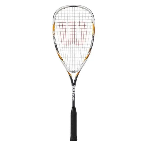 Wilson Squashschläger Hyper Hammer 145 - Leichter und kraftvoller Squashschläger - Schläger mit 145g, grifflastig und Power Hole Grommet Technologie für einen 26% größeren Sweetspot und erhöhte Fehlertoleranz.