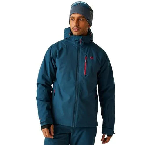 Dare2b Eagle III Jacke moonlt denim (ZV7) L - Die Dare2b Eagle III Jacke ist der ideale Begleiter für Wintersportler. Mit ihrem wasserdichten, atmungsaktiven Gewebe und speziellen Ski-Features bietet sie optimalen Schutz und Komfort bei kalten Temperaturen bis -22 Grad.