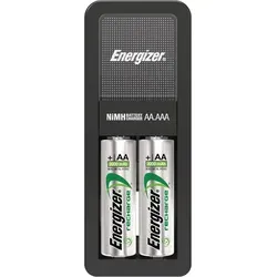 Energizer Mini Charger, Nickel-Metallhydrid (NiMH), Überlast, AA, AAA, 2 Stück(e), Akkus/Batterien enthalten - Schwarz