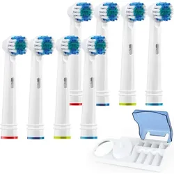 Braun Oral-B Aufsteckbürsten Precision Clean 8er Set Halter mit Klappe - Braun