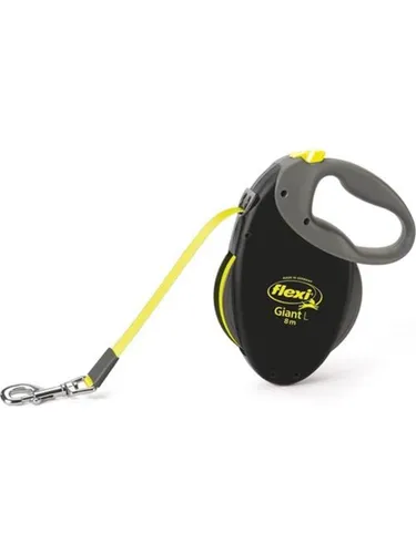 Flexi Hundeleine Giant neon, Gurt 8 m - Leinen & Halfter, 8 m lange flexible Leine in leuchtendem Neon für optimale Sichtbarkeit und Sicherheit beim Spaziergang.