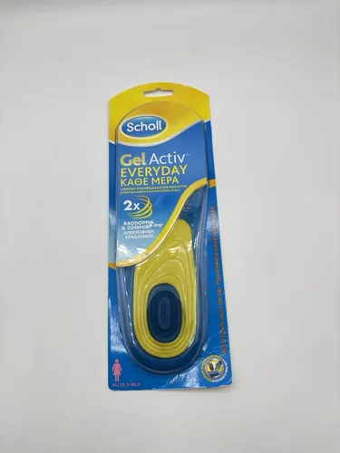 Scholl Einlegesohlen GelActiv Everyday Männer, Für Freizeitschuhe - Verbesserter Komfort durch doppelte Polsterung gelb