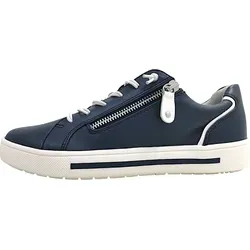 Jana Damen Sneaker Vegan mit Reißverschluss, Blau (Navy) 40 EU - Damen-Sneaker in H-Weite für breite Füße, aus 100% veganen Materialien gefertigt. Komfortables Tragegefühl und stylisches Design für den perfekten Freizeit-Look.