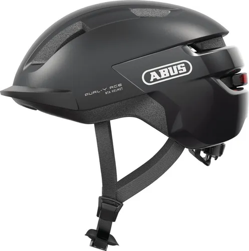 ABUS Fahrradhelm PURL-Y ACE mit LED-Licht – Ideal für E-Bikes und S-Pedelecs - Fahrradhelm mit aufladbarem LED-Licht, NTA-zertifiziert für E-Bike-Fahrten, extra tiefes Heck schützt den Nacken, individuell anpassbar für optimalen Sitz.