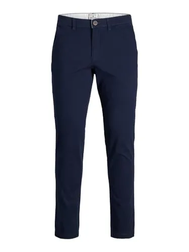 JACK & JONES Herren jpstmarco jjdave akm noos Pants - Wanderhosen in Navy Blazer, knöchellang mit Slim Fit, perfekt für aktive Tage in der Natur und komfortable Bewegungsfreiheit.