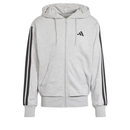 ADIDAS Herren Kapuzensweat Essentials 3-Streifen French Terry - Shirts & Tops, weiches French Terry für optimalen Komfort und Nachhaltigkeit durch 70% Recyclingmaterialien.