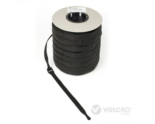 VELCRO One Wrap Strap 13mm x 200mm - 750 Stück schwarz - Praktische Klettbänder für die Organisation von Kabeln, ideal für ein ordentliches Zuhause oder Büro.
