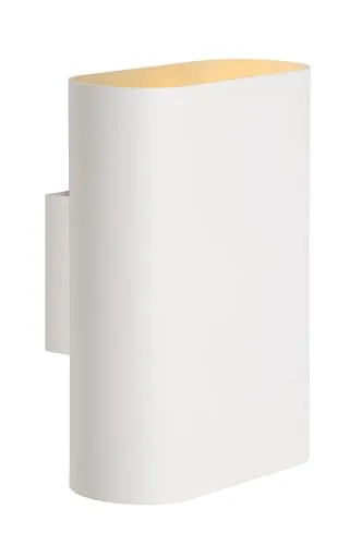 Wandleuchte OVALIS - Elegante weiße Wandlampe 16x8x20 cm - Lampen - Stimmungsvolle Wandleuchte aus Metall mit modernem Design, ideal für jede Wohnatmosphäre. E14-Fassung für individuelle Lichtgestaltung.
