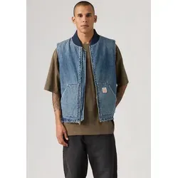 Levi's® Jeansweste SANSOME mit Reißverschluss in S (44/46) - Modische Jeansweste aus 100% Baumwolle, atmungsaktiv und pflegeleicht. Ideal für den casual Look und perfekt für den Alltag. Mit praktischem Reißverschluss und zwei Eingrifftaschen.