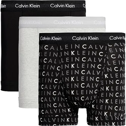 Calvin Klein Herren 3er Pack Boxershorts Trunks Unterwäsche, Mehrfarbig - Retroshorts für Herren, aus weicher Stretch-Baumwolle für exzellenten Tragekomfort und perfekte Passform, ideal für Alltag und Sport.