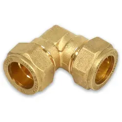 Messing-Klemmverschraubung für Kupferrohre 90° Winkel, verschiedene Varianten (Ausführung: 10 mm)