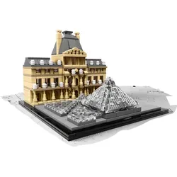 LEGO® Architecture Louvre 21024 - Modell des berühmten Pariser Museums - LEGO® Modell des Louvre mit Glaspyramide und Pavillon de l'Horloge, ideal für Architektur- und Designliebhaber.