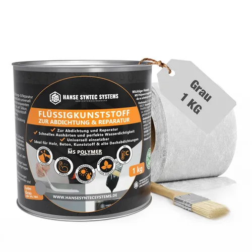 HSS Flüssigkunststoff Abdichtungsset – UV- & witterungsbeständig - Wasserabdichtungen für Holz, Glas, Metall und mehr – ideal für dauerhafte Abdichtungen im Außenbereich, langlebig und einfach in der Anwendung.