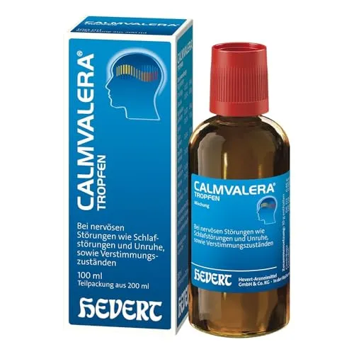 Calmvalera Hevert Tropfen - Homöopathisches Mittel gegen nervöse Störungen, für innere Ruhe und besseren Schlaf ohne Gewöhnungseffekt