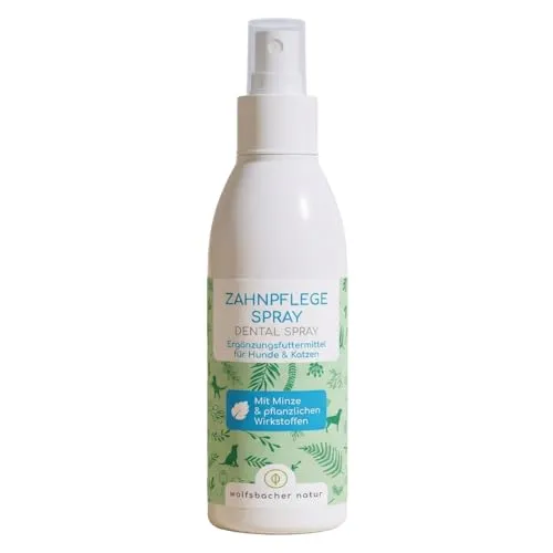 Wolfsbacher Natur Zahnsteinentferner für Hunde und Katzen – Effektives Dentalspray mit Minze - Effektives Dentalspray zur Unterstützung der Zahnpflege bei Hunden und Katzen. Entfernt Zahnstein sanft und sorgt für frischen Atem – ideal für die tägliche Anwendung.