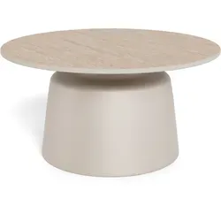 ACTONA Couchtisch SONTORINI – Eleganter Wohnzimmertisch - Der ACTONA Couchtisch SONTORINI begeistert mit modernem Design und einer edlen Keramikplatte. Ideal für Ihr Wohnzimmer, bietet er mit 70 cm Durchmesser und 39 cm Höhe viel Ablagefläche und setzt stilvolle Akzente.