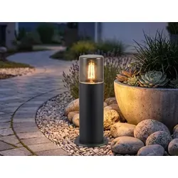 LED Außen Wegeleuchten - Moderne Sockelleuchten für Garten und Terrasse - Hochwertige Sockelleuchte aus wetterfestem Aluminium mit IP44 Schutzklasse, ideal für Einfahrten und Gartenwege. Inklusive E27 LED Leuchtmittel für angenehmes Licht.