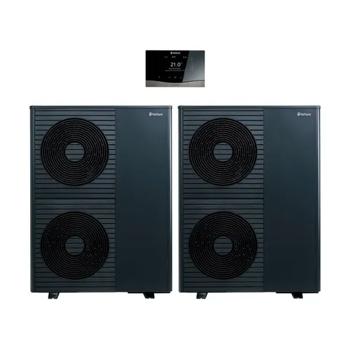 Vaillant aroTHERM plus 2er Kaskade VWL 105/8.1 Wärmepumpe - Effizientes 2er Kaskaden-Paket für Luft/Wasser-Heizung und Kühlung, leise mit nur 27,5 dB(A). Inklusive moderner Steuerung und flexibler Aufstellungsmöglichkeiten.