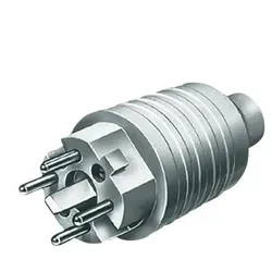 Busch-Jaeger 2064 SPVC Stecker, 3P + N + E, 16/25 A, 415 V, grau - Steckdosen & Zubehör, ideal für sichere Stromverbindungen mit zentraler Einführung und robustem PVC-Material.