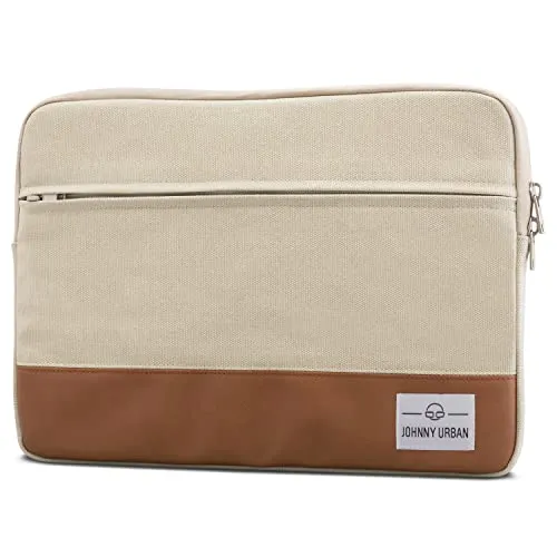 Johnny Urban MacBook Pro 13 (2020-2016) Hülle, MacBook Air (2020-2018) Tasche Beige Laptop Sleeve aus Baumwolle Laptoptasche fürs MacBook Pro 13, MacBook Air, 11-12 Zoll Notebooks