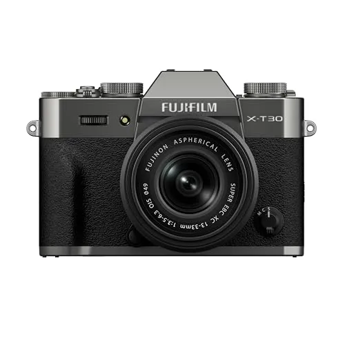Fujifilm X-T30 III Gehäuse grau mit XC 13-33mm Objektiv - Kompakte Systemkamera mit APS-C 26,1 Mpx, elektronischem Sucher und 30 fps Serienaufnahme. Ideal für kreative Fotografie mit vielseitigem Zoom-Objektiv.