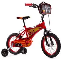 Huffy Kinderfahrrad 14 Zoll (Cars, rot) - Spaß und Sicherheit für kleine Abenteurer - Kinderfahrzeug mit 14 Zoll Rädern, robustem Stahlrahmen und sicherer Felgenbremse. Perfekt für kleine Fans der Cars-Filme!