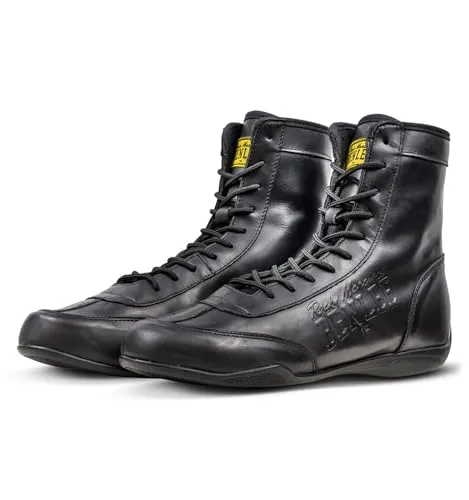 Benlee Rexton Boxschuhe Schwarz EU 42 – Ideal für Training und Wettkampf - Herren-Sportschuhe aus hochwertigem Wildleder mit rutschfester Sohle für optimalen Grip. Leicht und bequem, perfekt für schnelle Beinarbeit im Boxring.