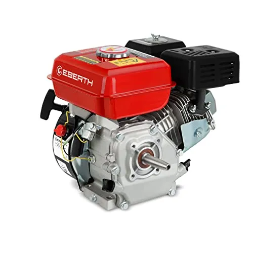 EBERTH 6,5 PS Benzinmotor für Kart und Maschinen - Leistungsstarker 6,5 PS Benzinmotor mit 196 ccm Hubraum, ideal als Antrieb für Go-Karts und andere Maschinen. Ausgestattet mit Ölmangelsicherung und langlebigen Komponenten.