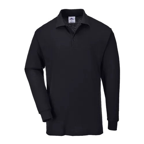 Portwest B212 Genoa Langarm Polo-Shirt Black Gr. L