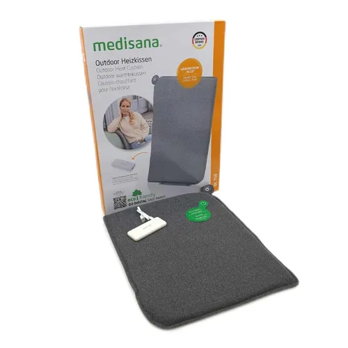 medisana OL 750 Heizkissen - 40 x 50 cm, kabellos und ideal für den Einsatz im Freien mit 3 Temperaturstufen und weicher Filz-Oberfläche