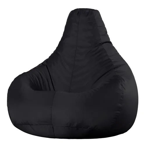 Veeva Sitzsack Outdoor Sitzsack Liege Indoor Gaming „Recliner“, Made in Germany, Wasserfest, für Erwachsene & Kinder, schwarz