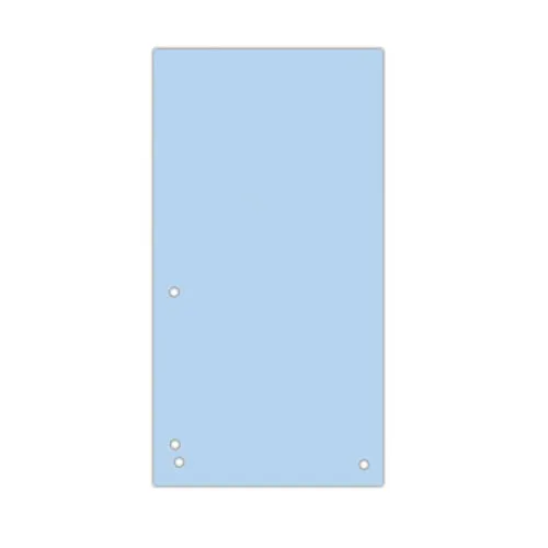 DONAU 100er Pack Trennstreifen/Farbe: Blau / 1/3 A4 aus 190 g/m² Recycling-Karton/ 4-fach Lochung/ 23,5 x 10,5 cm/Gelocht/Trennblätter Ordner Register Trennlaschen/Made in EU