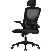 Ergonomischer ML-DESIGN Bürostuhl mit Kopfstütze - Bürostuhl mit verstellbarer Kopfstütze und Armlehnen, ideal für langes Sitzen im Büro oder beim Gaming, sorgt für optimalen Komfort und Unterstützung.