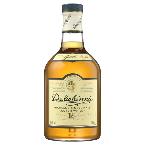 Dalwhinnie 15 Jahre - Handgefertigter Single Malt Scotch Whisky, aromatisch mit Honig- und Heidekrautnoten, ideal als Geschenk für Whisky-Liebhaber