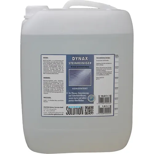 Solution Glöckner Nr. 8 Dynax 10 L - Tensidfreier Fliesenreiniger - Feinsteinzeugreiniger für tiefenwirksame Reinigung ohne Tenside, ideal für glatte Oberflächen.