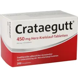 Crataegutt 450 mg - Herz-Kreislauf-Tabletten, 200 St., unterstützt die Herzgesundheit und ist apothekenpflichtig