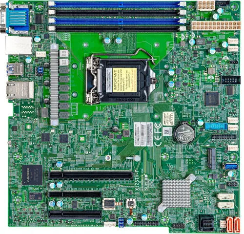 Supermicro X12STH-F-B Bulk - Micro ATX Motherboard - Mainboard mit LGA1200-Sockel, unterstützt bis zu 128 GB RAM und bietet vielseitige Speicheroptionen für leistungsstarke Systeme.