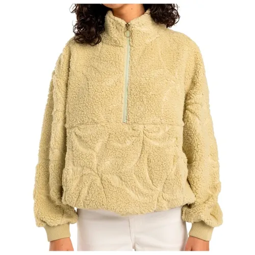 Billabong Time Off Sweatshirt Damen, Gr. S, Wasabi - Stylisches Damen-Sweatshirt aus weichem Polyester-Fleece mit Reißverschluss-Kragen. Ideal für entspannte Tage und Freizeitaktivitäten.