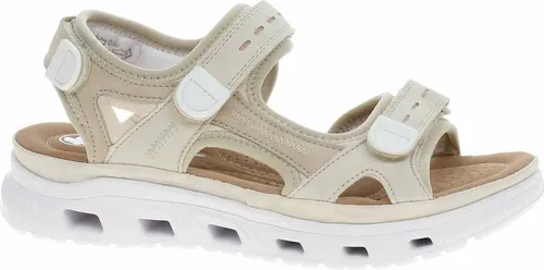 Rieker Komfort Sandalen Damen 31383537353039 Beige 43 EU - Wanderschuhe für Damen mit Antistress-System, perfekte Dämpfung und flexibler Sohle für optimalen Tragekomfort an warmen Tagen.
