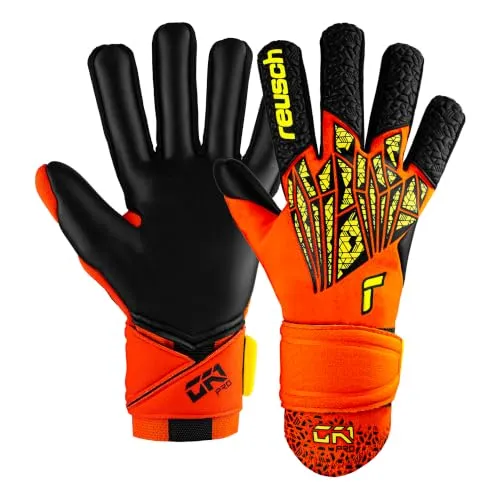 Torwarthandschuhe REUSCH "Reusch GK1 Pro", Damen, Gr. 9, orange-gelb - Torwarthandschuhe mit hervorragendem Grip für optimale Ballkontrolle und Sicherheit im Tor. Ideal für sportliche Damen, die ihre Leistung steigern wollen.