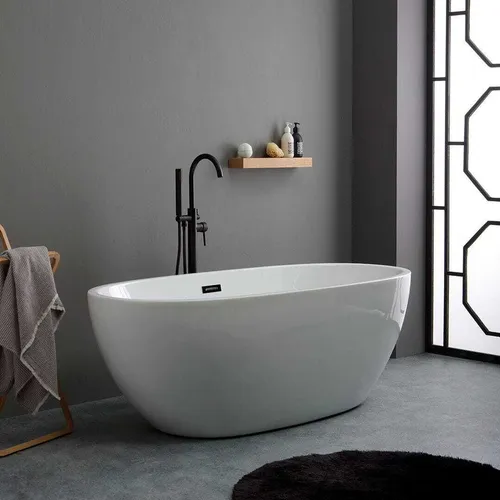 Kiamami Valentina - Ovale Acryl-Badewanne Cassiopea - Elegante ovale Badewanne aus weißem Acryl für mittigen Einbau. Ideal für stilvolle Badezimmer, bietet Komfort und Wärme. Inklusive Ablauf, Überlauf vorhanden. Maße: B 165cm, H 59cm, T 75cm.