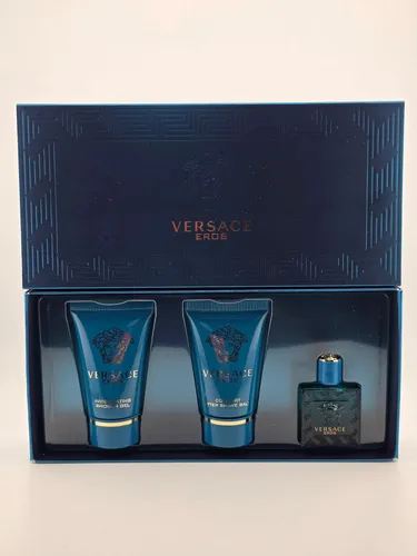 Versace Eros for Men Geschenkset - EDT 5ml Miniatur + 25ml Shower Gel + 25ml Aft