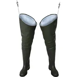 Seestiefel Watstiefel Anglerstiefel Hüftstiefel Fischerstiefel Schuhe Stiefel Angeln (AJ-WR02) Gr. 48 - Grün/dunkelgrün - 48