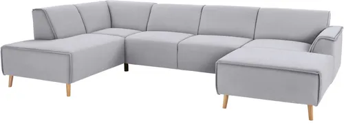 Home affaire Wohnlandschaft Janek Scandic Design, elegant und zeitlos U-Form, mit Federkern und Keder in scandinavischem Design