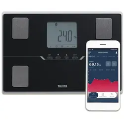 Tanita BC-401 Körperanalysewaage mit Bluetooth - Personenwaage mit 10 Messparametern zur Körperanalyse, inklusive Smart-App für individuelles Fitnesstracking und 3 Jahre Garantie.